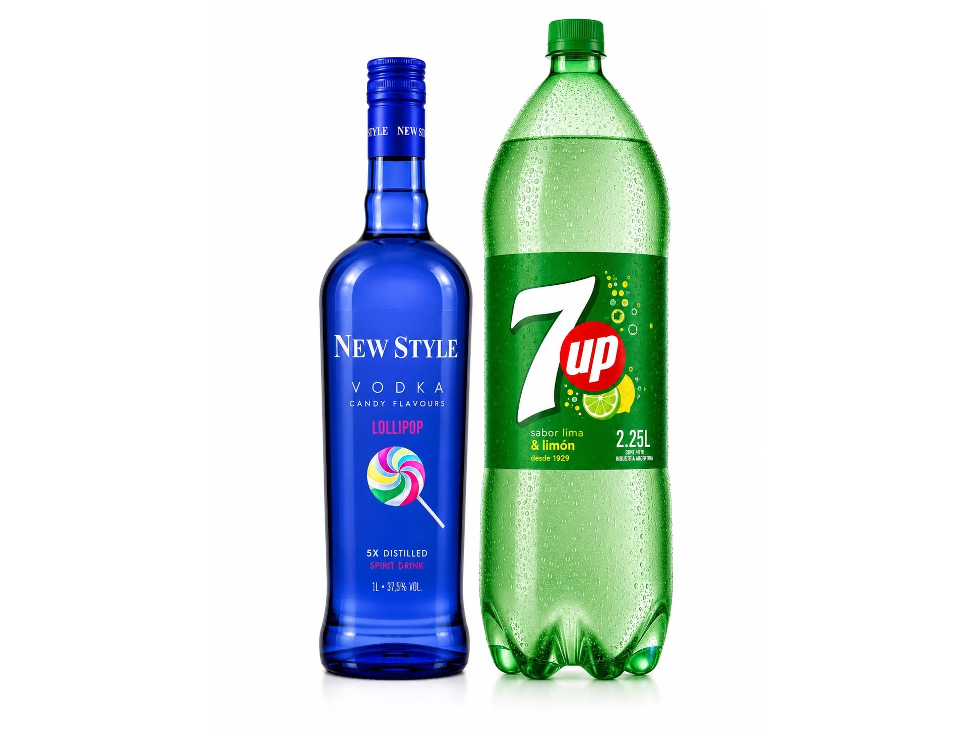 VODKA NEW STYLE LITRO + SEVEN UP 2,25L