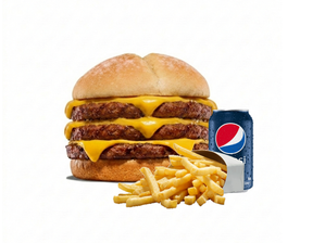 COMBO TRIPLE CHEESE de MakinBurgers