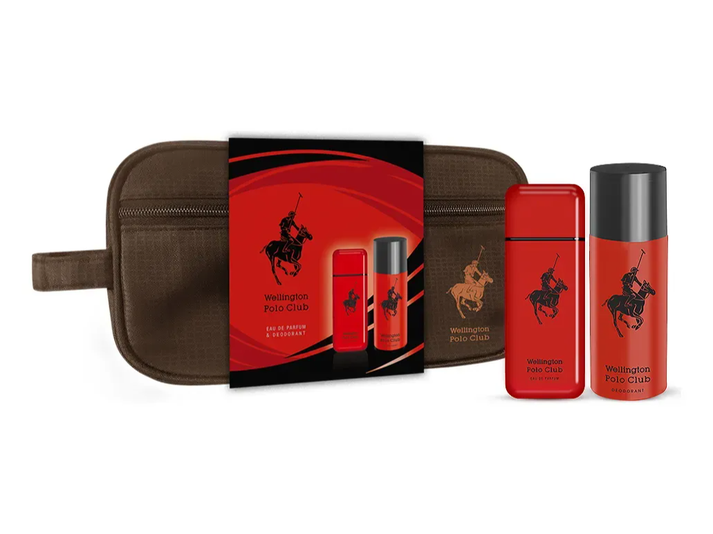 Set Perfume Wellington Polo Club Red 60ml + Deo + Neceser