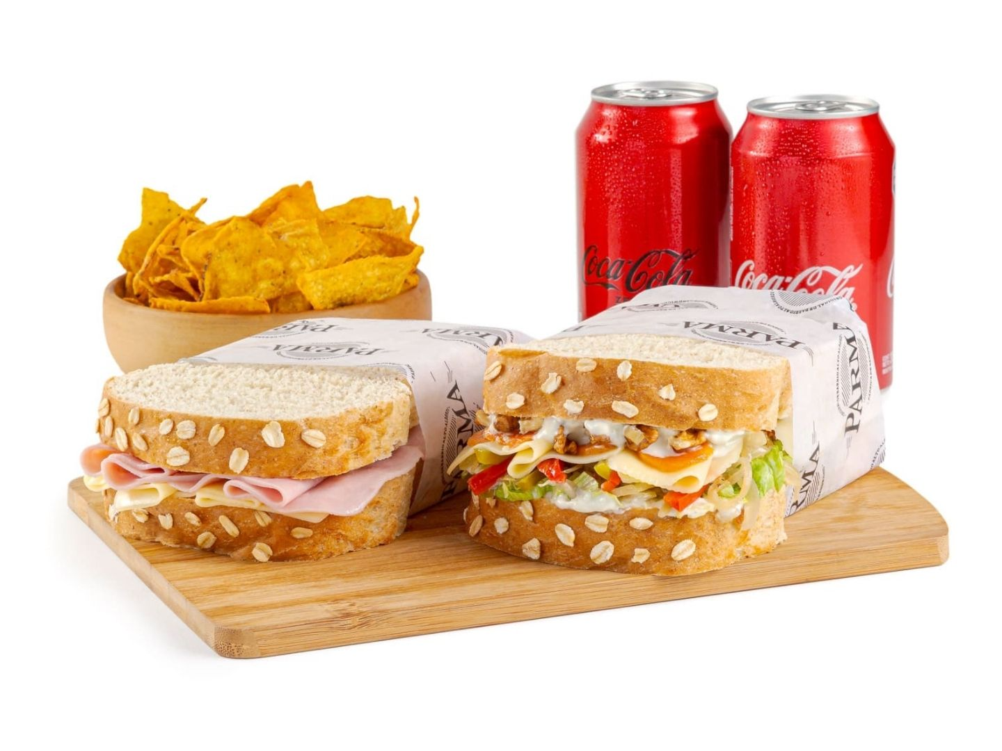 2 Tramezzinos + 2 Bebidas + Snack Trym´s