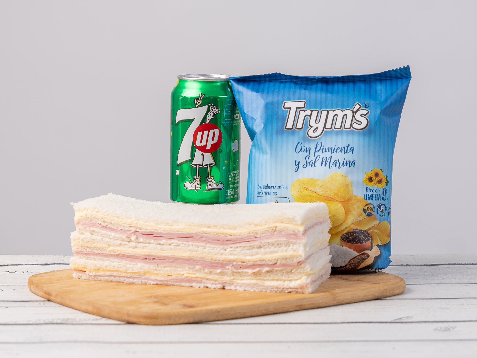 Miga rectangular x3 + bebida + snack