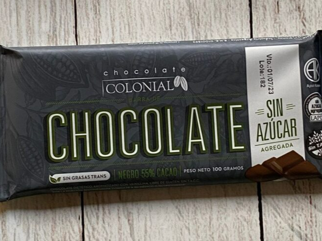 CHOCOLATE AL 55% CACAO - SIN AZUCAR
