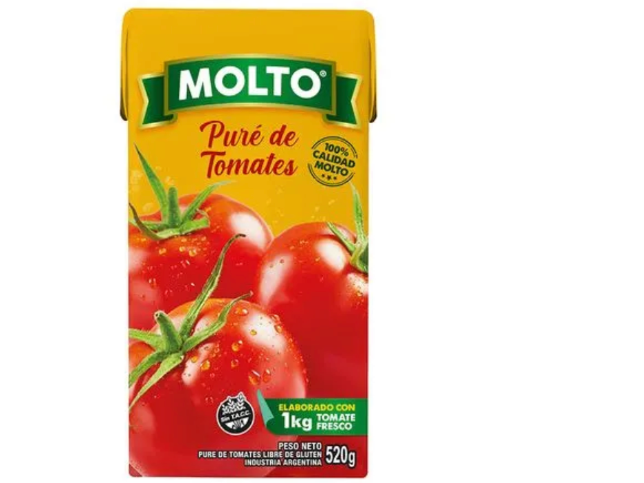PURÉ DE TOMATE MOLTO 520g