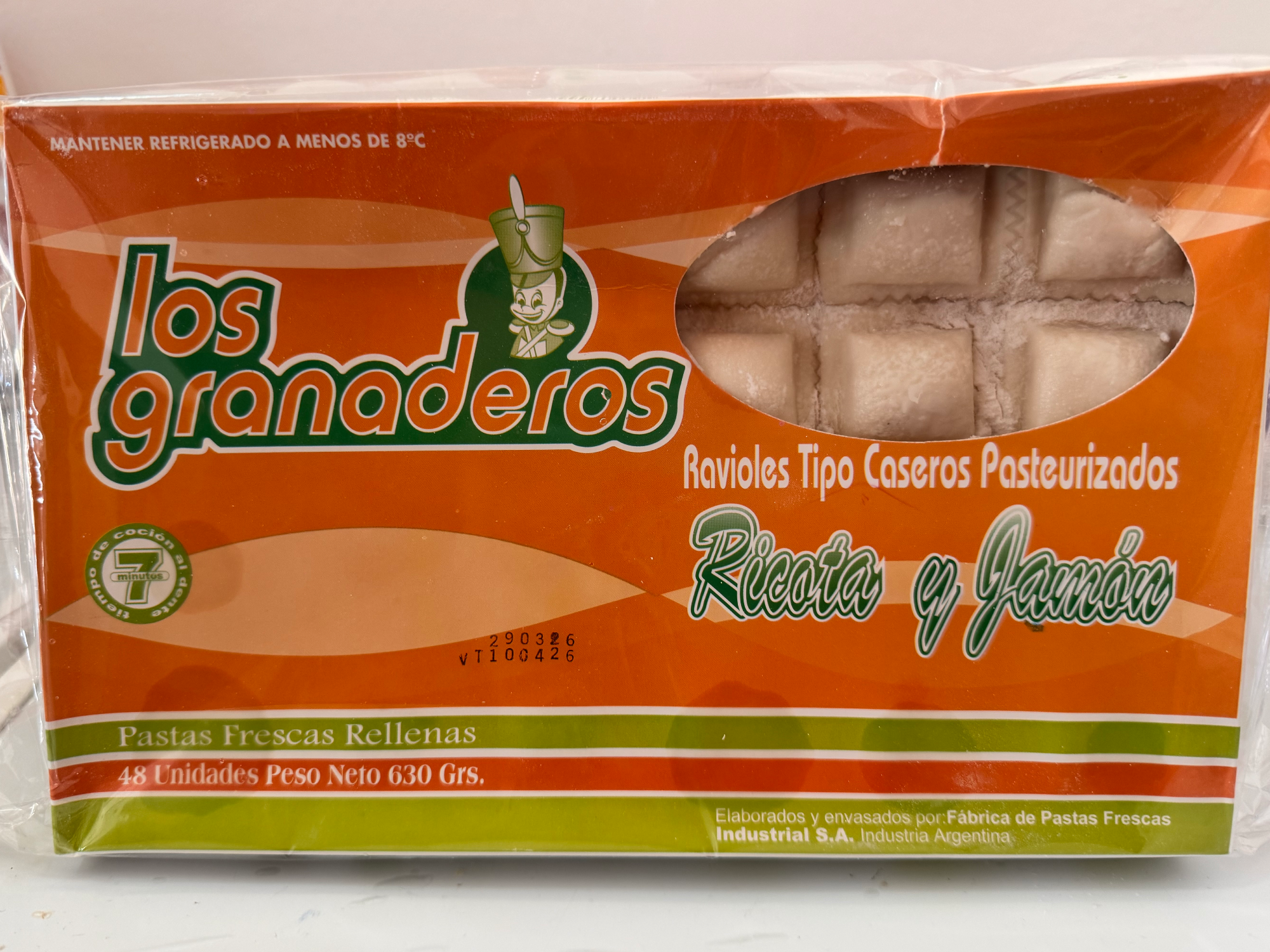 RAVIOL ricota y jamon