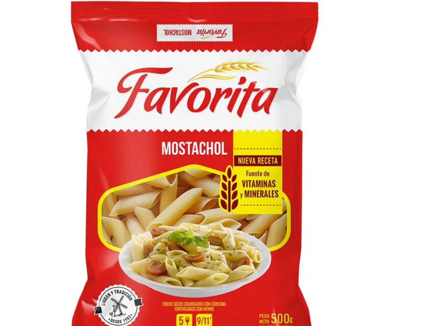 FIDEOS FAVORITA MOSTACHOL