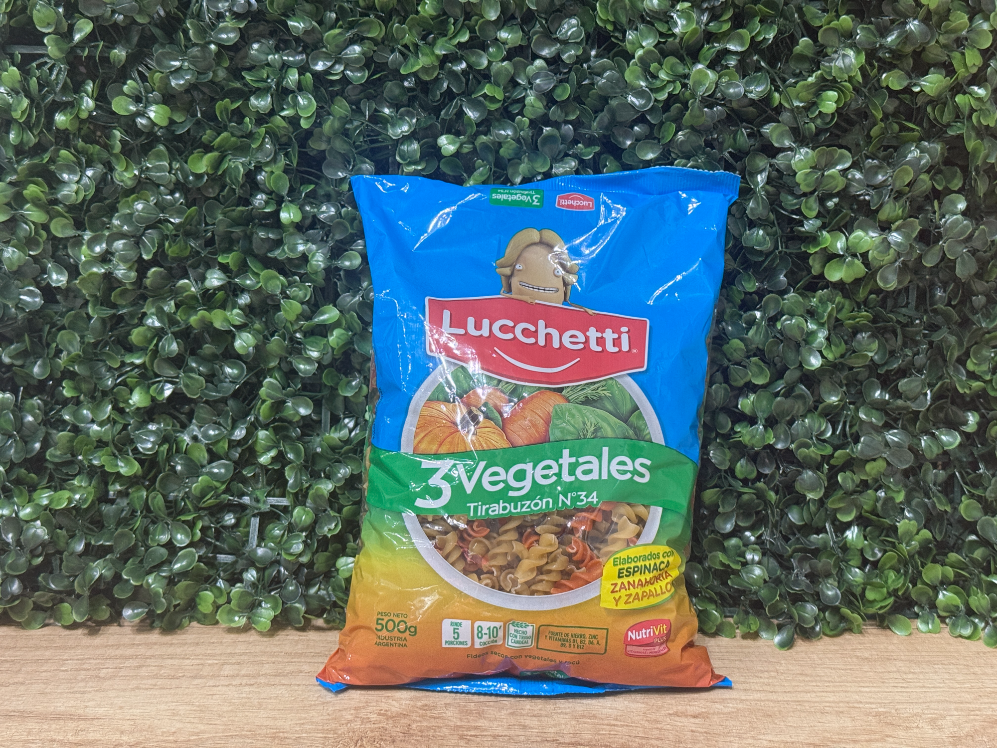 Tirabuzón 3 Vegetales Lucchetti