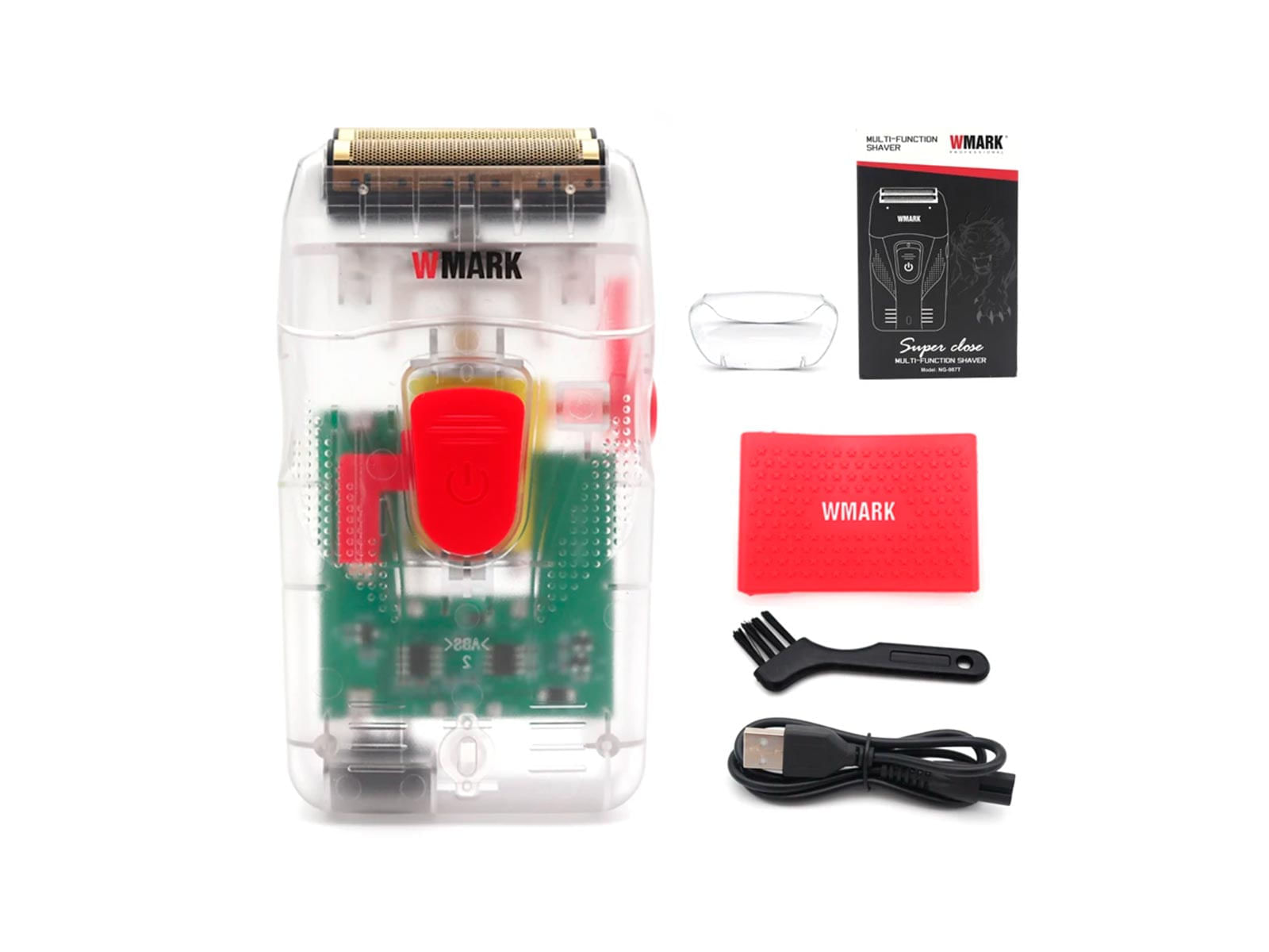 Rasuradora shaver Wmark transparente
