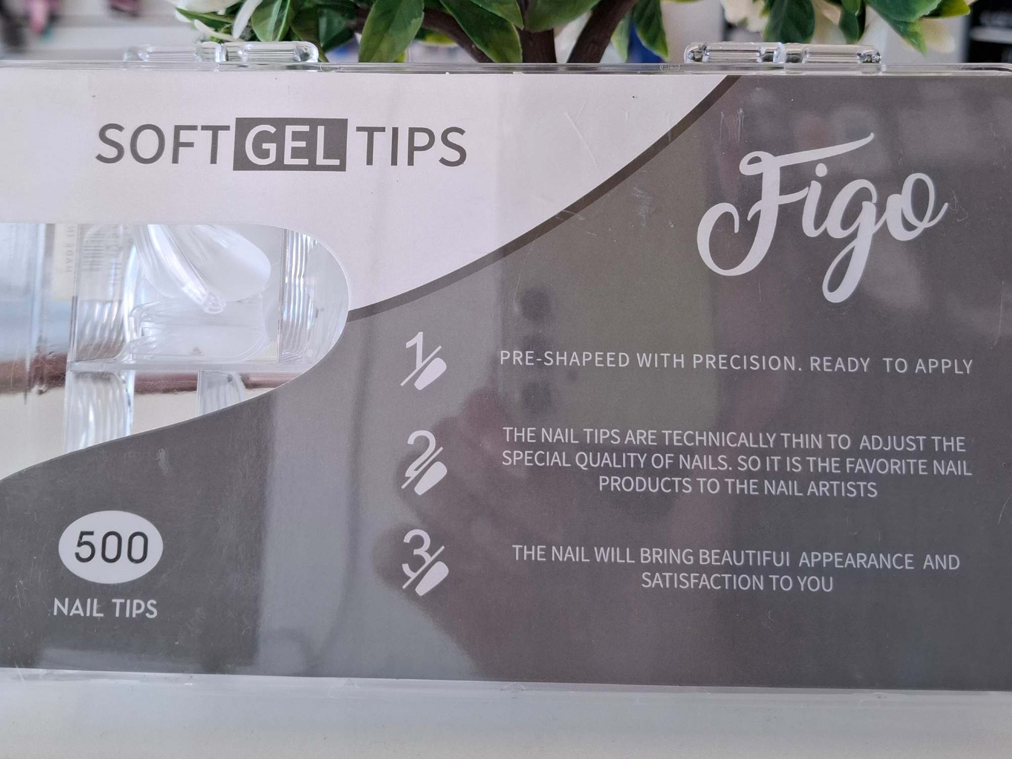 Tips soft gel 500 unidades.