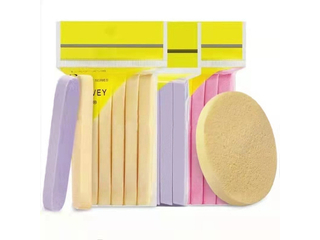 Esponjas de limpieza facial, pack de 12 unidades.