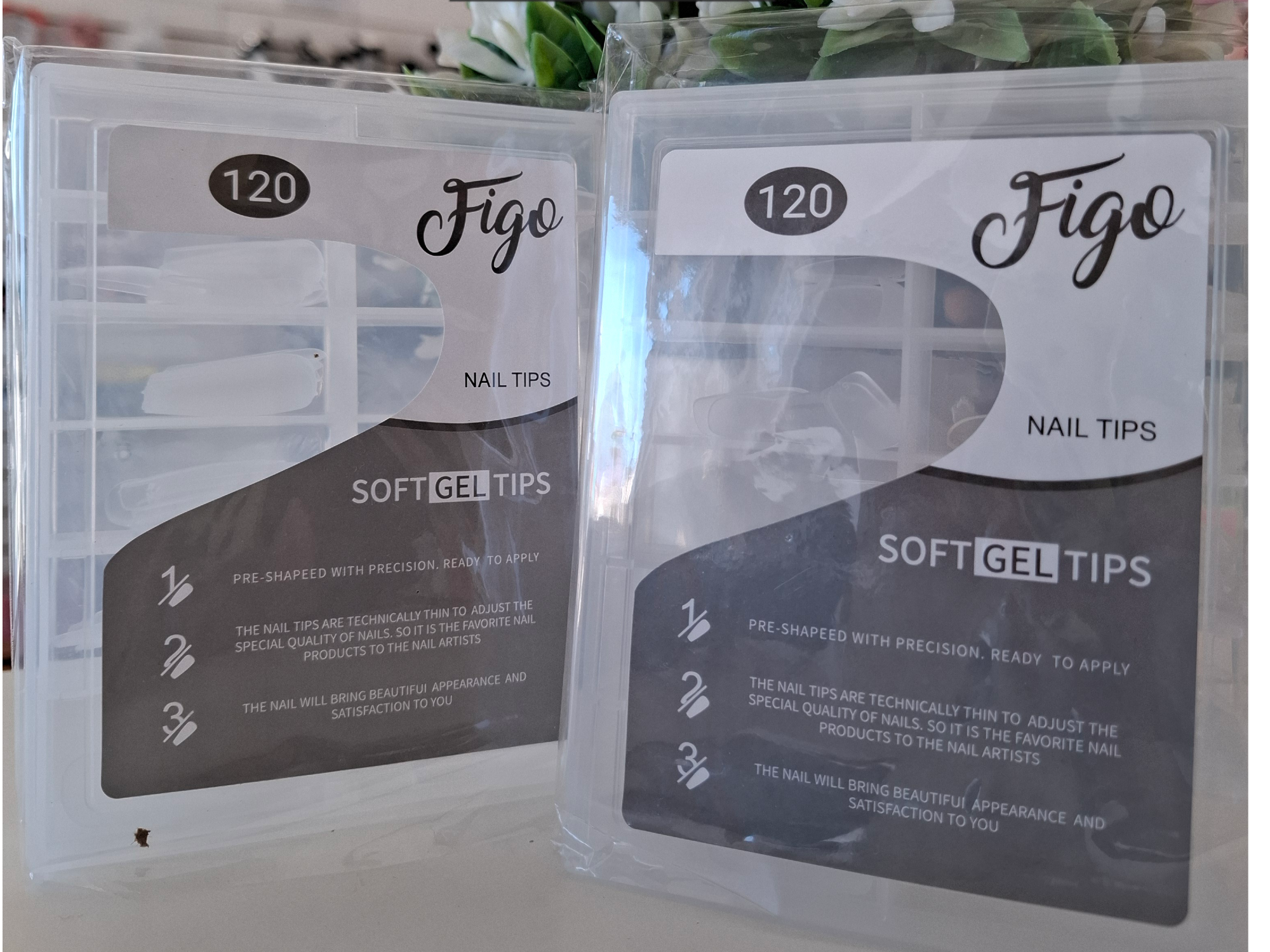 Tips soft gel 120 unidades.