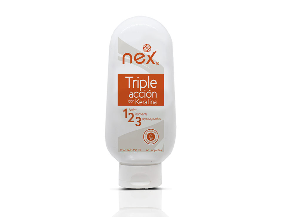 Crema de peinar, triple acción (keratina).