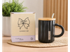 JARRO CERÁMICA CON TAPA BAMBOO Y CUCHARA EN CAJA