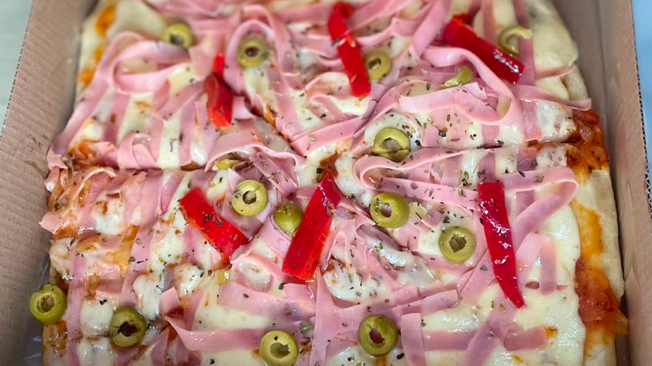 Pizzas cuadradas para dos