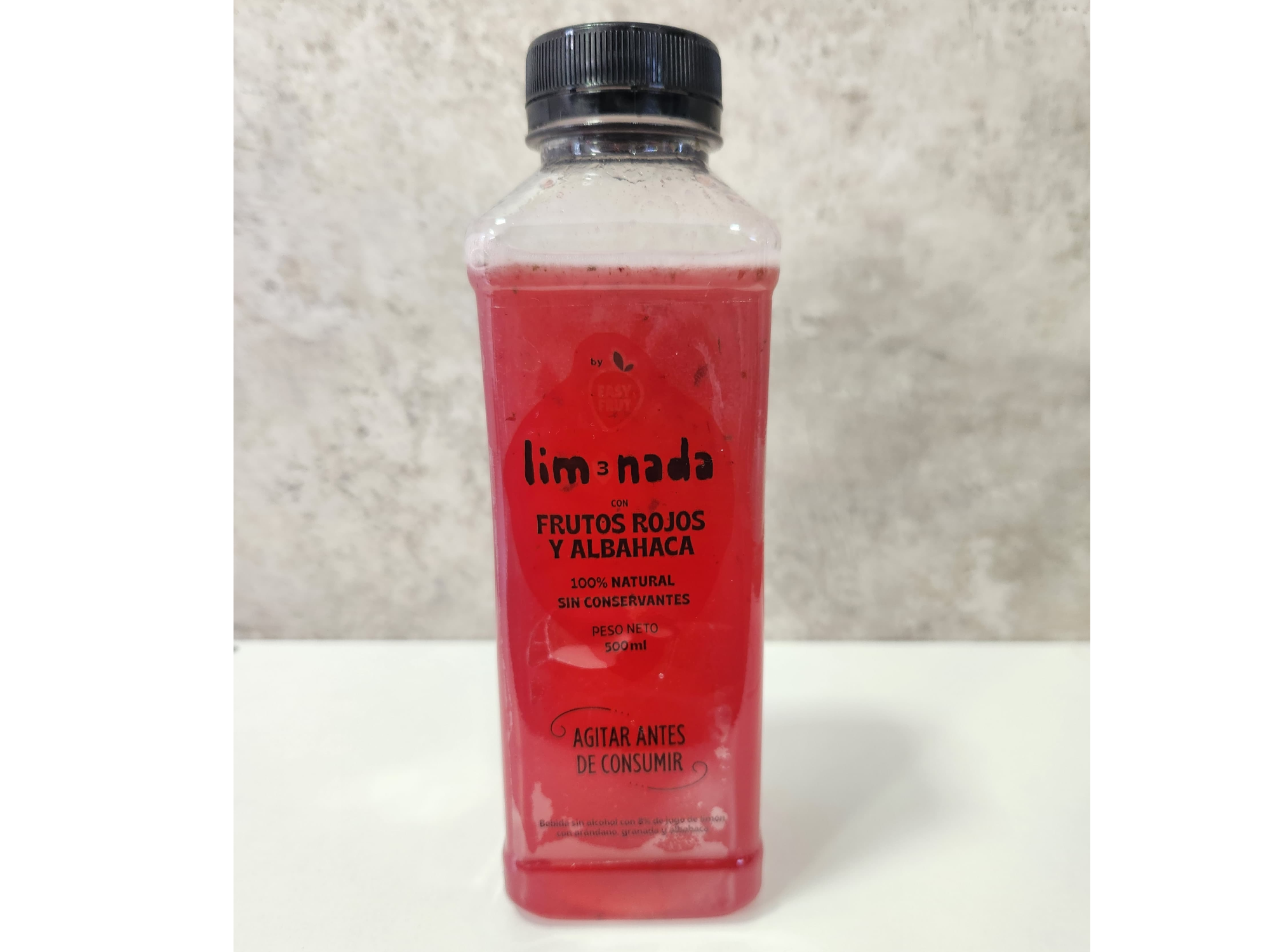 LIMONADA EN BOTELLA 3 - 500 CC - CON FRUTOS ROJOS Y ALBAHACA - PACK x 6 UNIDADES