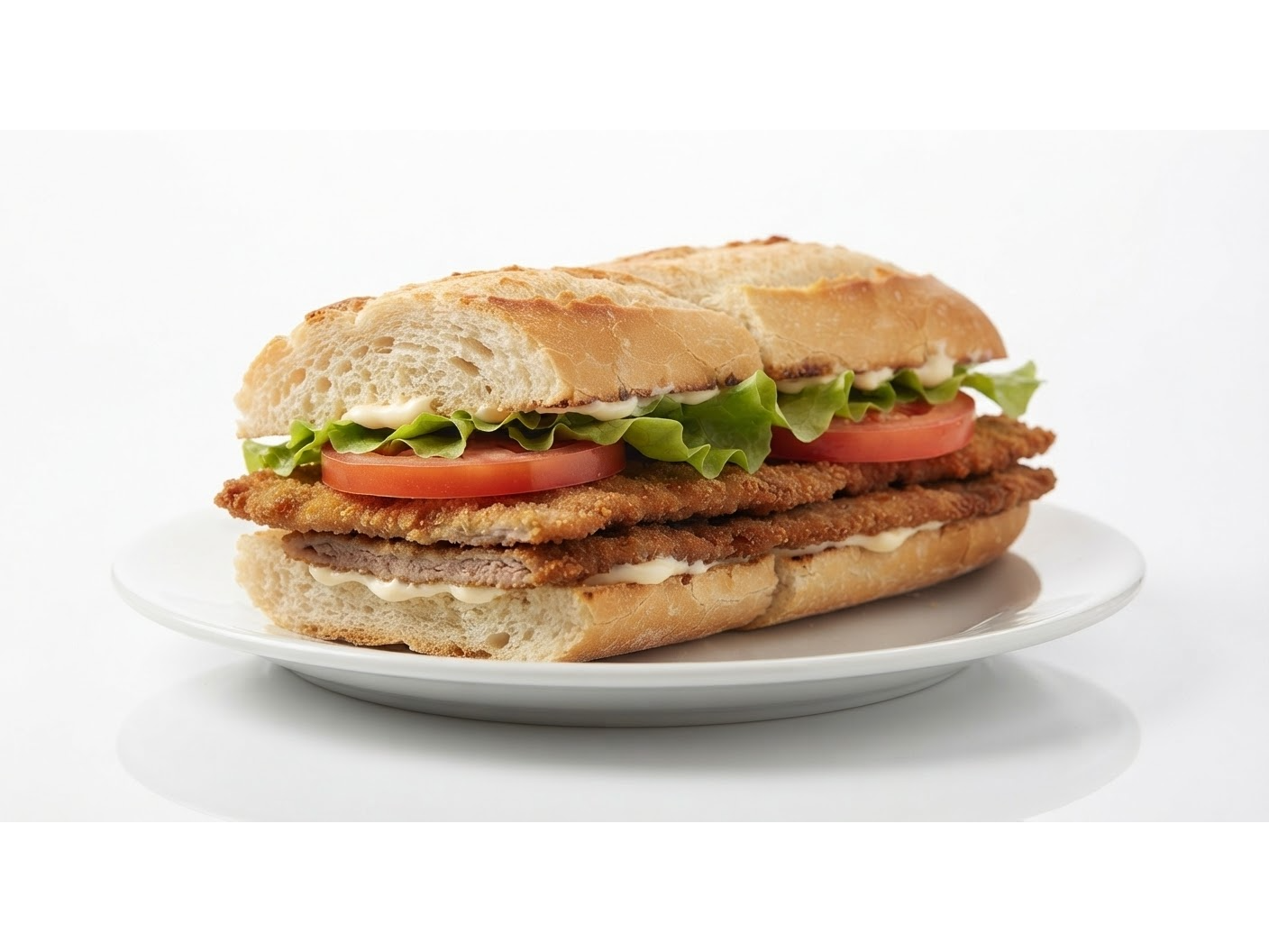 Sandwiche de milanesa + papas de Ciruela