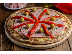 MEDIA PIZZA JAMON Y MORRON