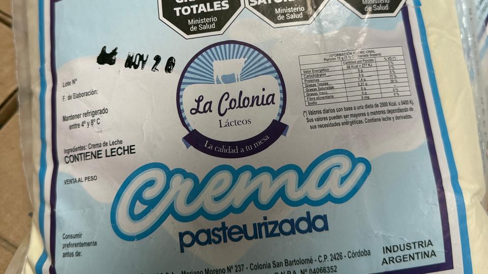 Crema de leche la colonia