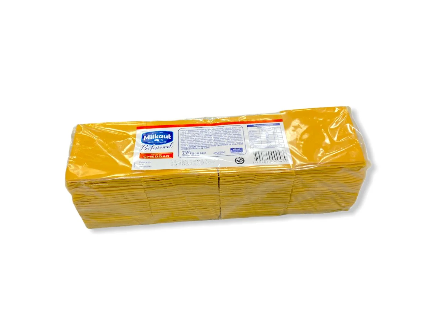 Cheddar milkaut 192 fetas 2.37kg
