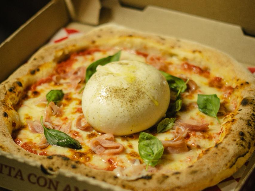 Burrata con Jamón Crudo