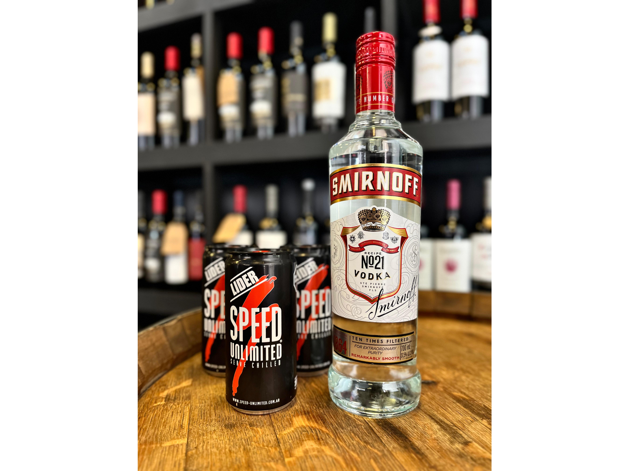 Smirnoff clásico + 3 speed