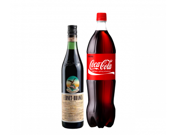 Fernet Branca 750ml con Coca descartable