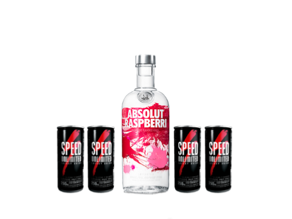 Absolut saborizado + 4  Speed 269ml