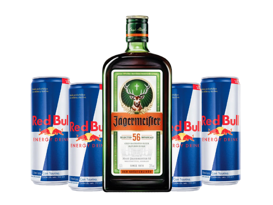 Jägermeister 700ml + 4 Red Bull