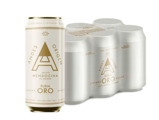 Sixpack Andes rubia Oro 473cc