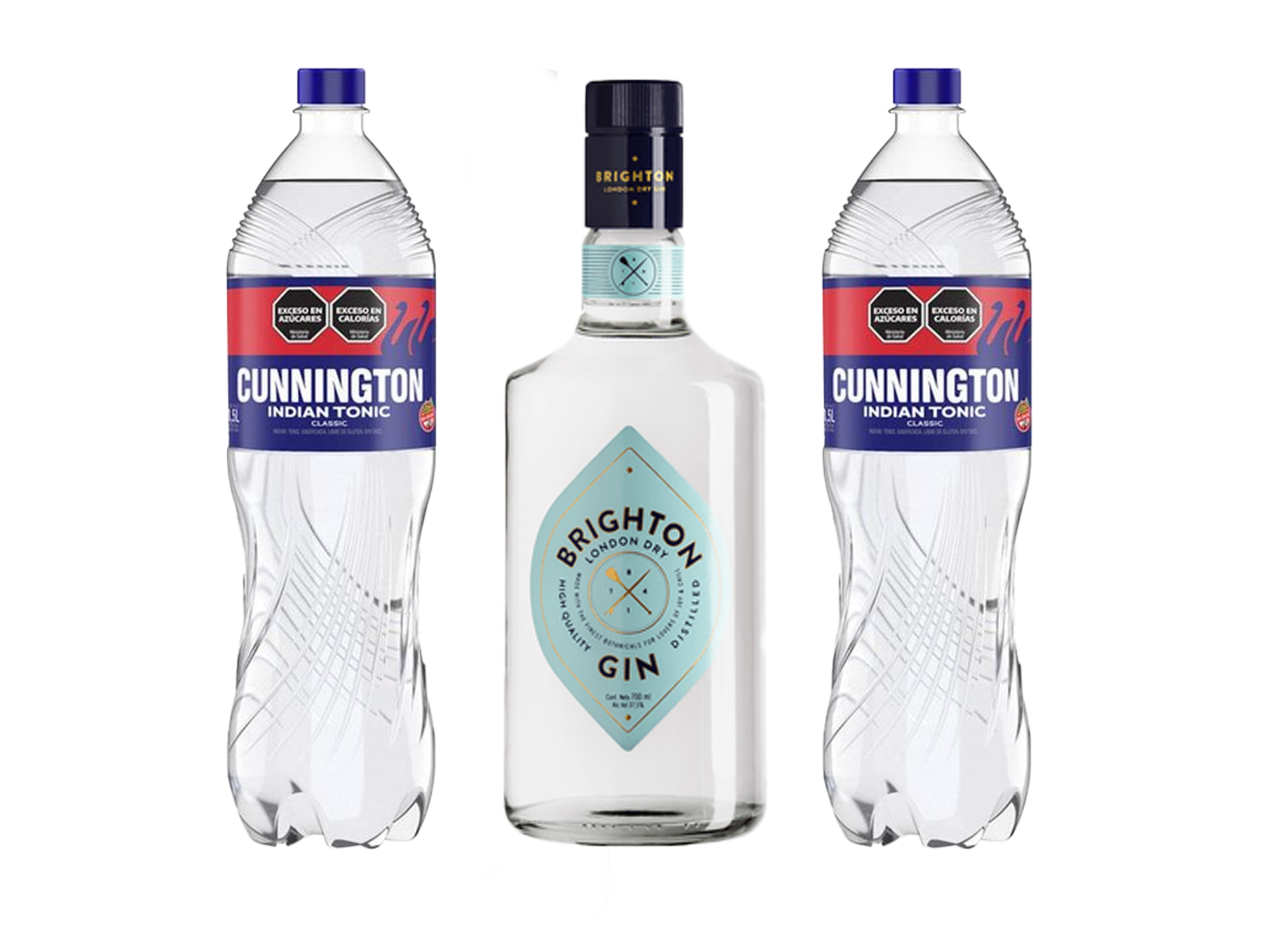Gin Brighton + 2 Aguas tónicas 1.5lt