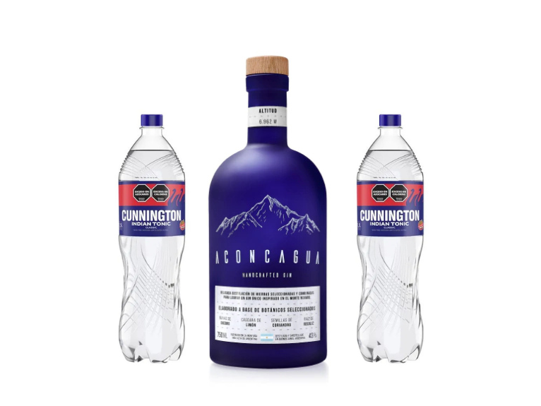 Gin Aconcagua 750ml + Agua tónica Cunnington 1.5lt