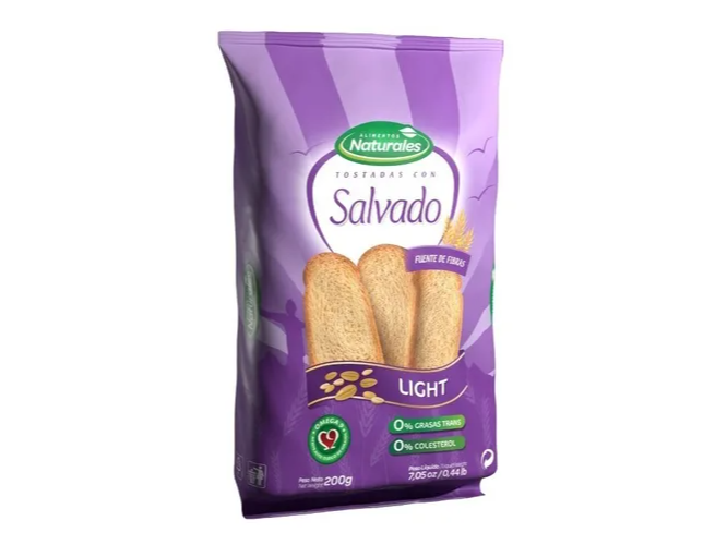 TOSTADAS ALIMENTOS NATURALES SALVADO LIGHT  200G