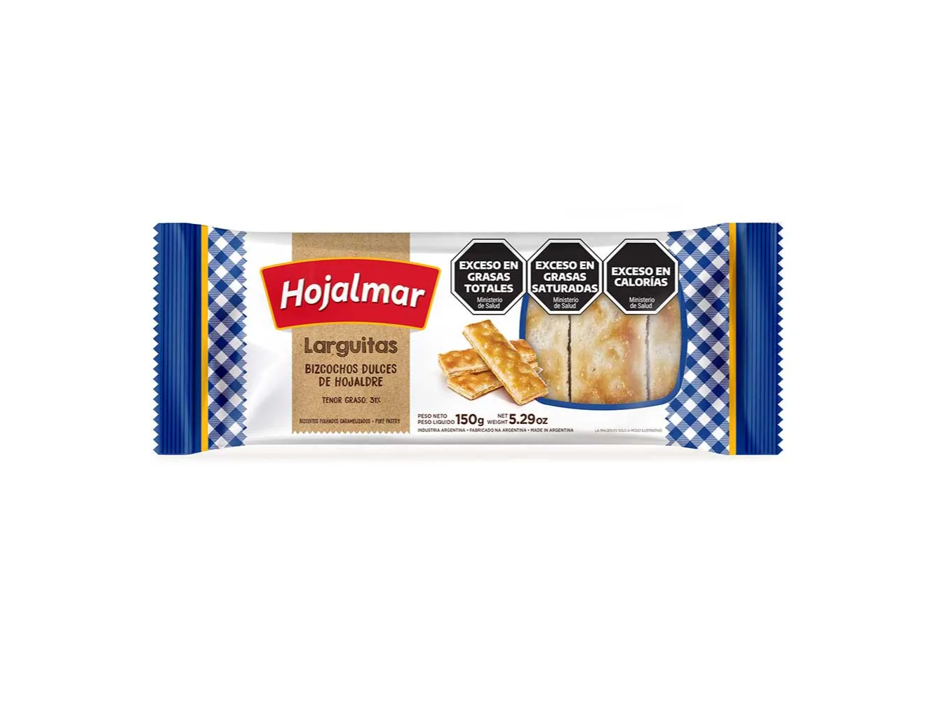 GALLETITASS LARGUITAS HOJALMAR 150G