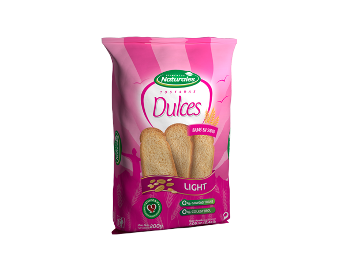 TOSTADAS ALIMENTOS NATURALES DULCES LIGTH 200G