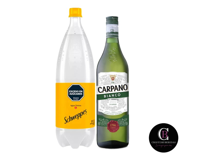Carpano Bianco + Schweppes  1,5 lt