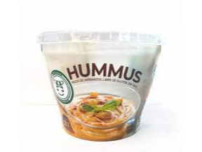 Hummus de garbanzos felices las vacas