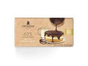 Tableta de chocolate apto reposteria 63%cacao cachafaz
