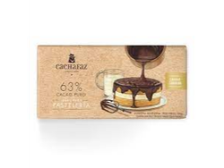 Tableta de chocolate apto reposteria 63%cacao cachafaz