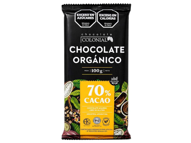 Chocolate organico 70%