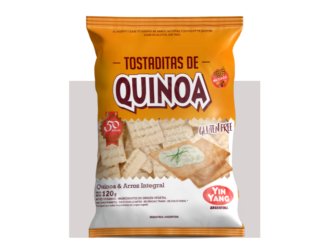 tostaditas de quinoa sin tacc yin yang