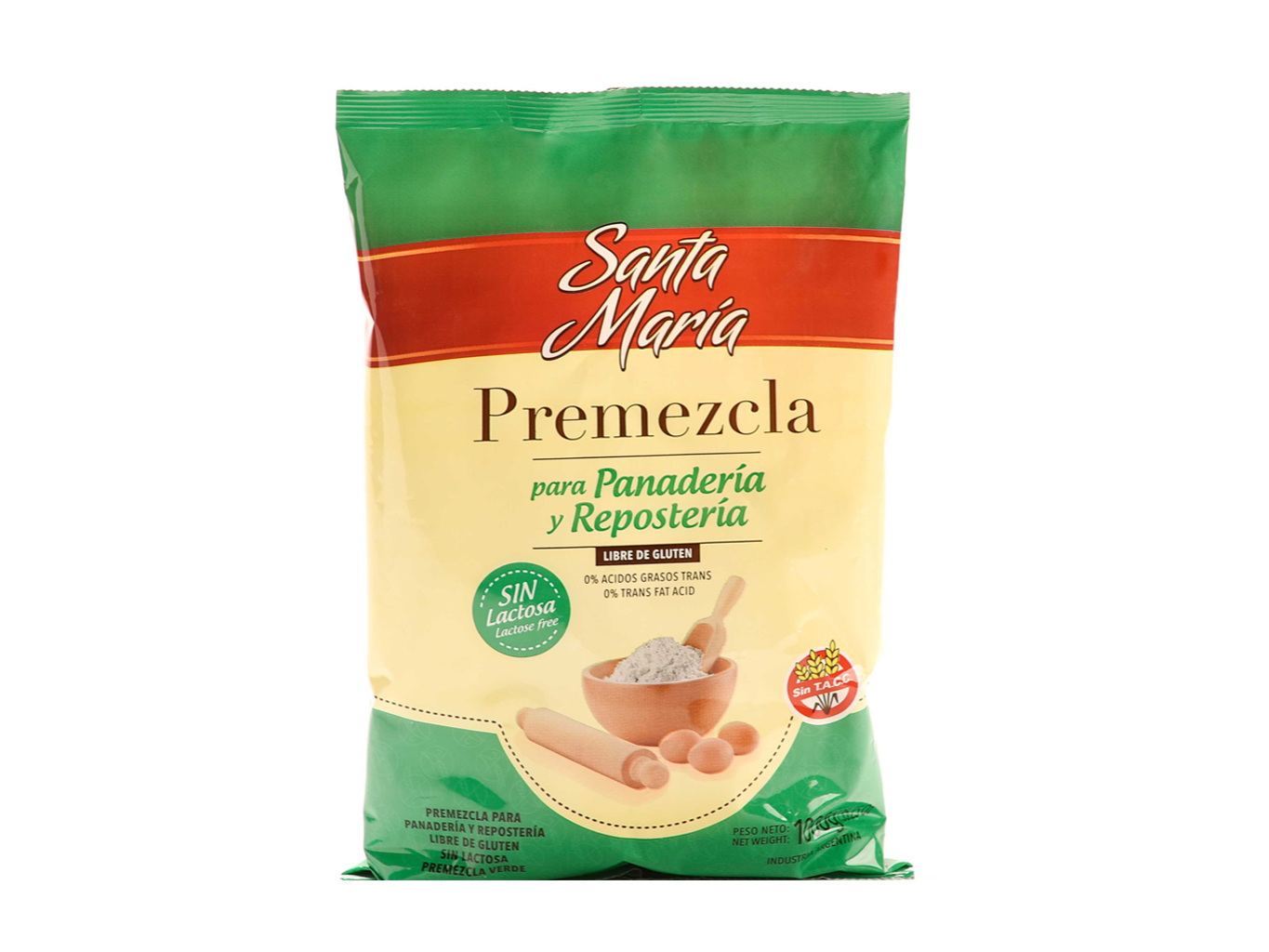 Premezcla santa maria x 1 kg sin lactosa verde