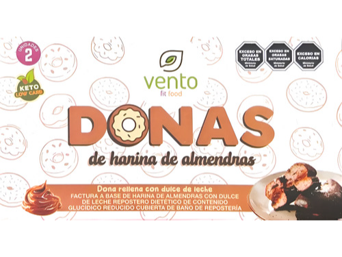 Donas proteicas dulces- Vento 2 unidades