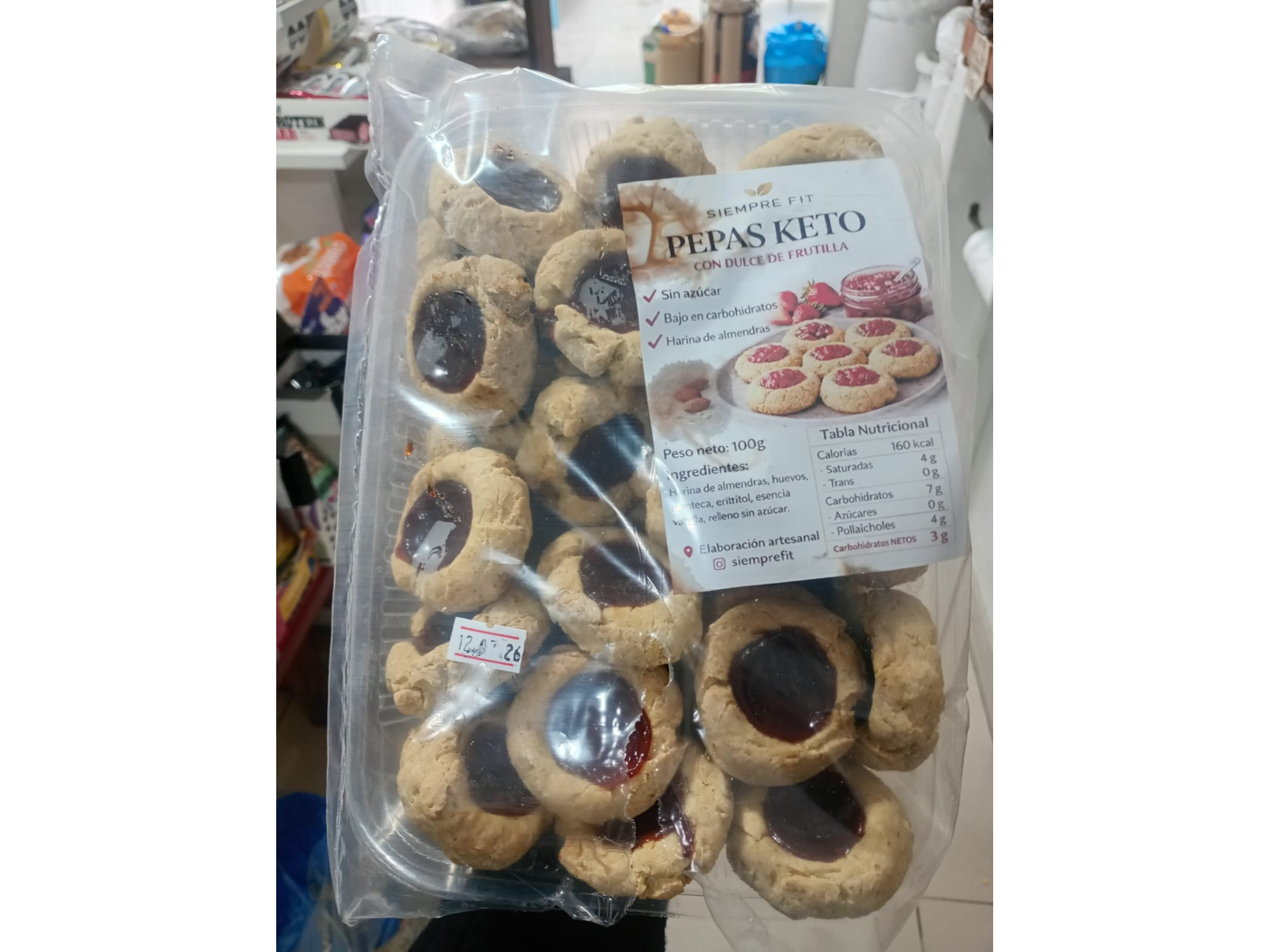 pepas de frutilla siempre fit x100gr