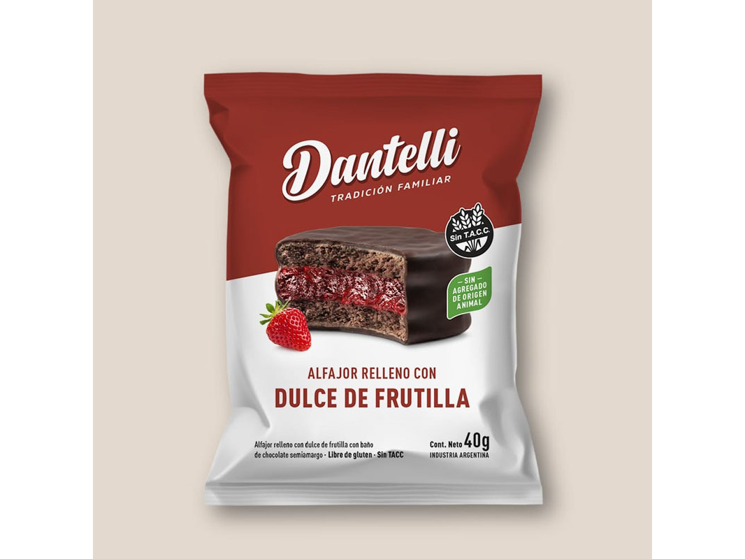 alfajor sin tacc simple Dantelli