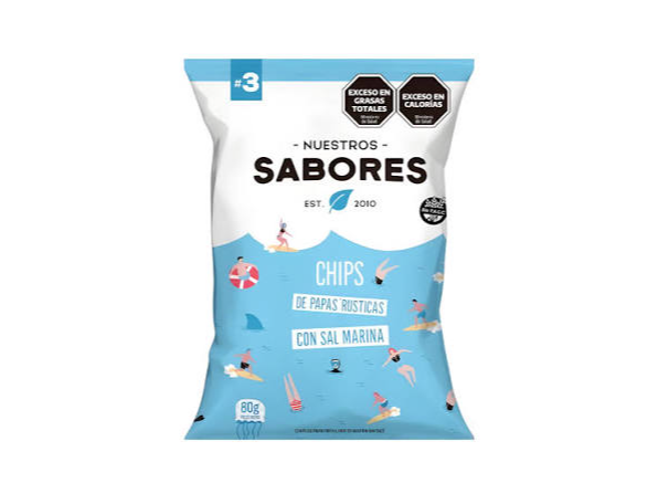 Chips de papa con sal marina