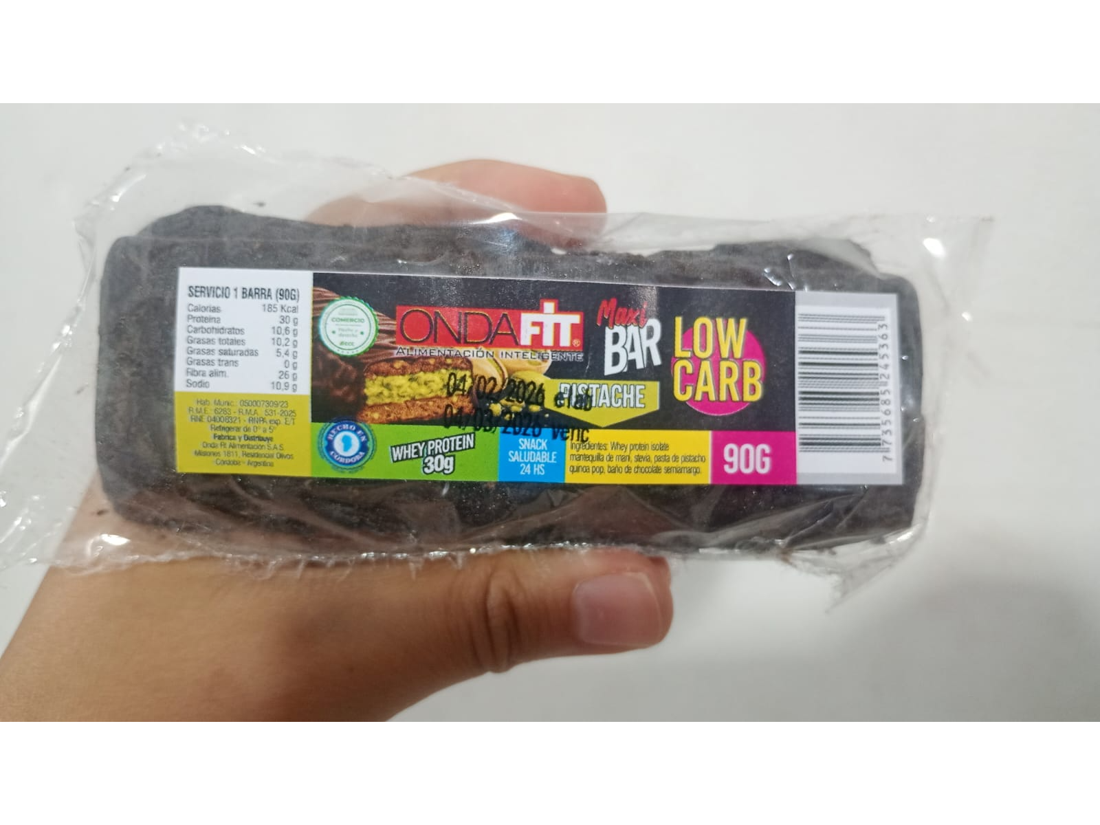 Barras proteicas pistacho onda fit