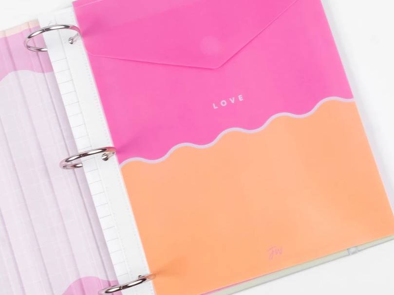 Sobre pvc FW con abrojo para carpeta color/pastel