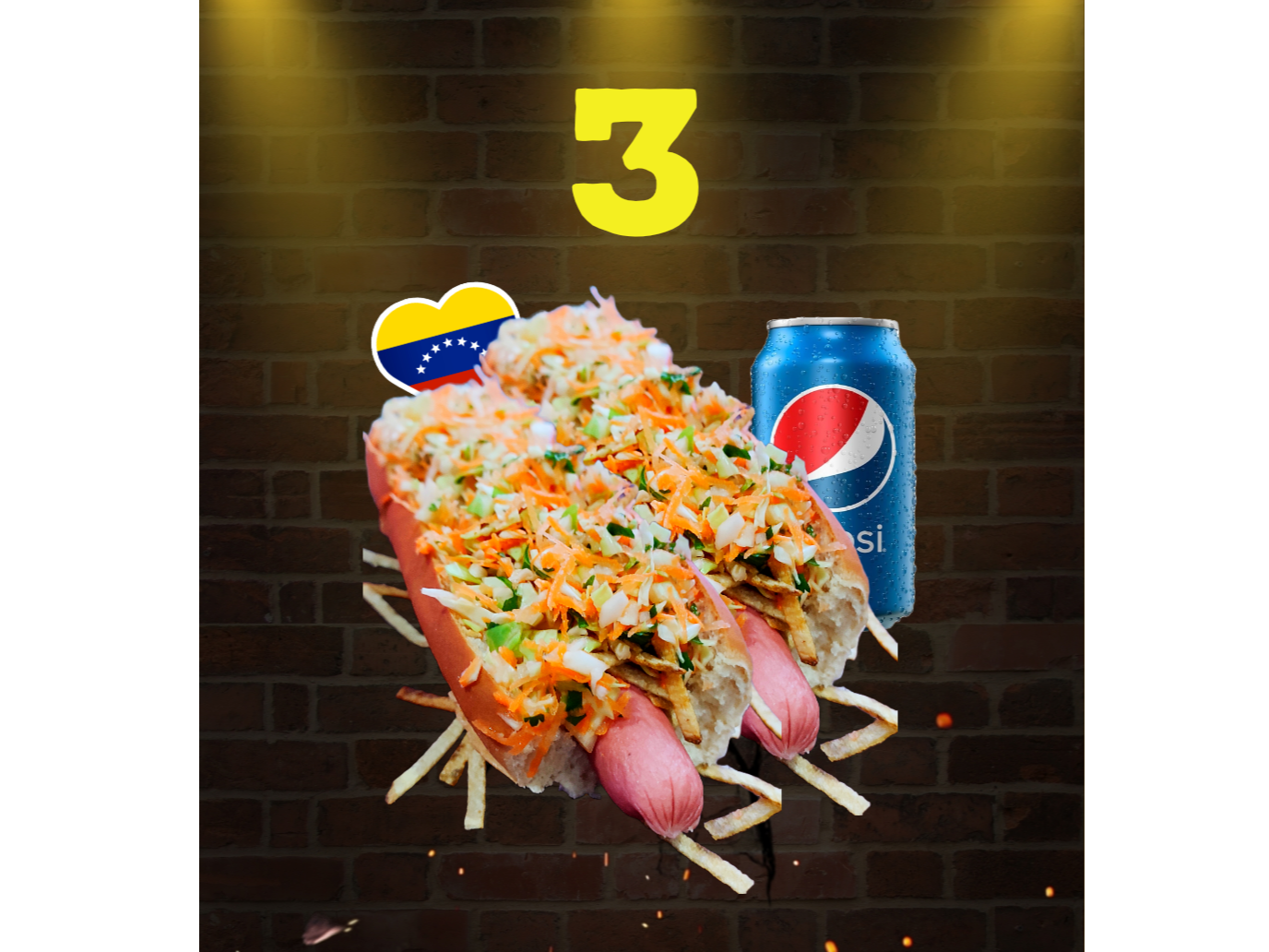 2 PERROS "BALA FRIA" + GASEOSA de Veneboom Caja