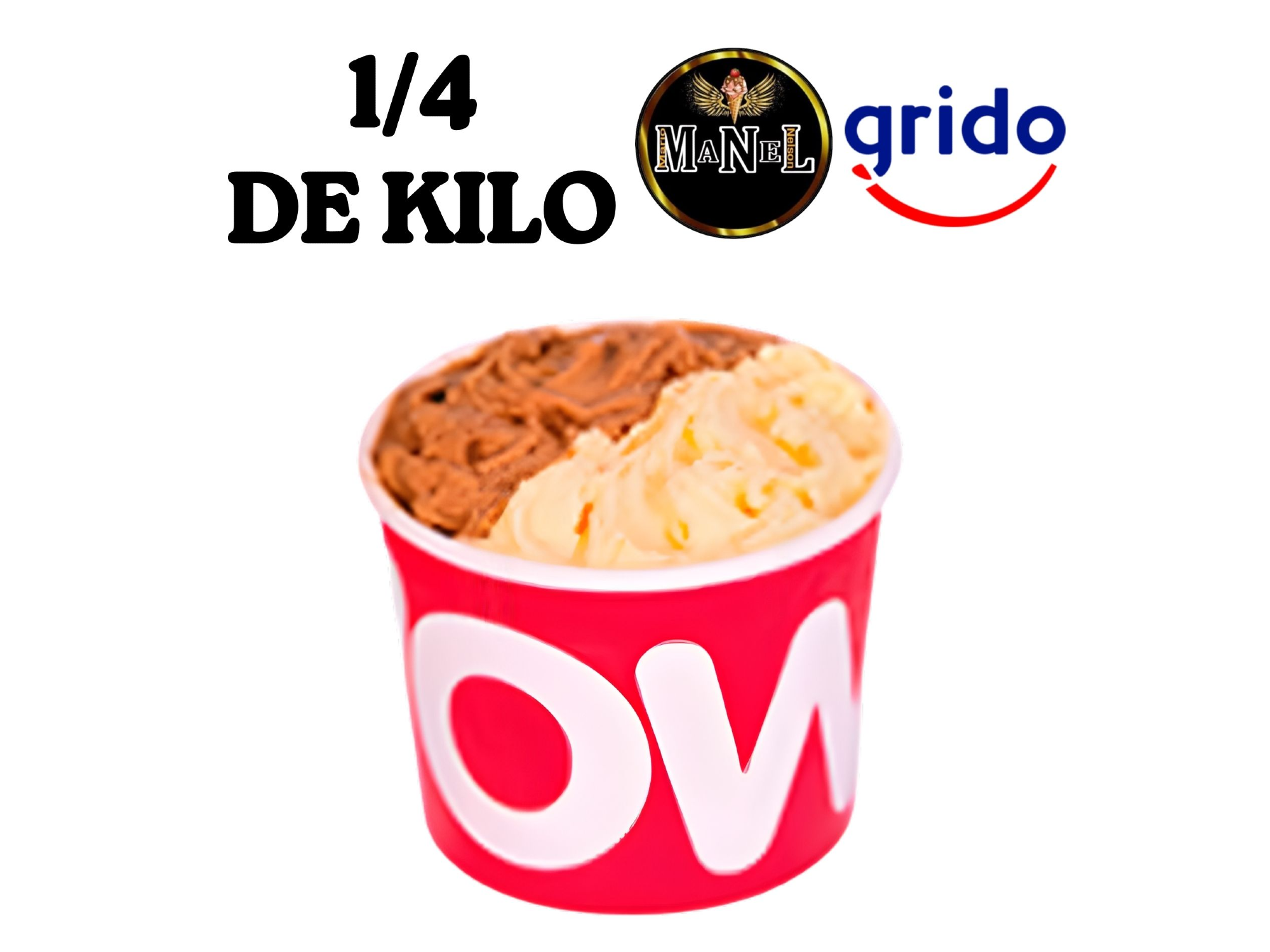 1/4 de kilo de helado