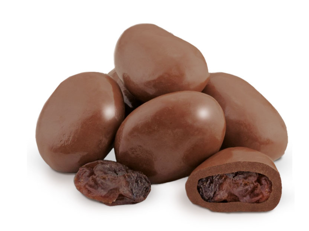 Pasas de uva con chocolate