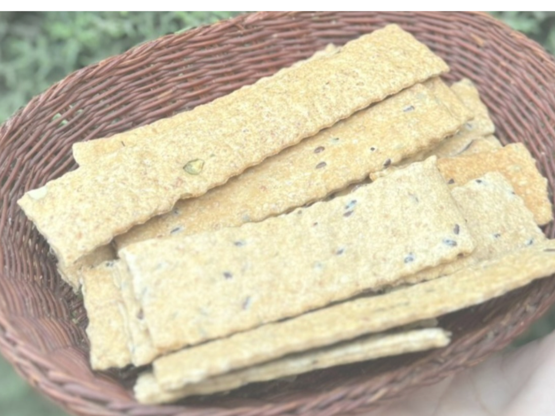 Chalitas de harina de centeno y semillas de zapallo